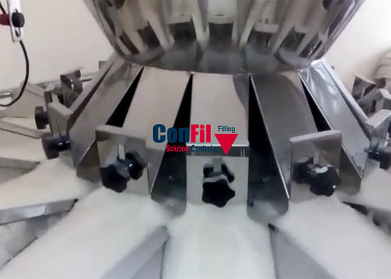 Multihead, das zentrale Tanklagerung Sugar Pouch Packing Machine Withs wiegt