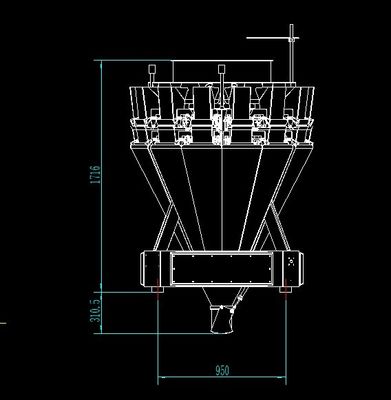 Hauptwäger 5000gram automatische Multihead Wäger-14