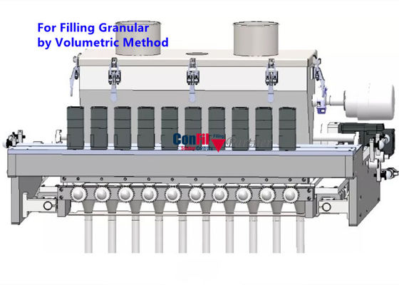 10 Weg-vertikale Formen/Füllen/Versiegelnmaschine für Pulver-granulierte Flüssigkeit