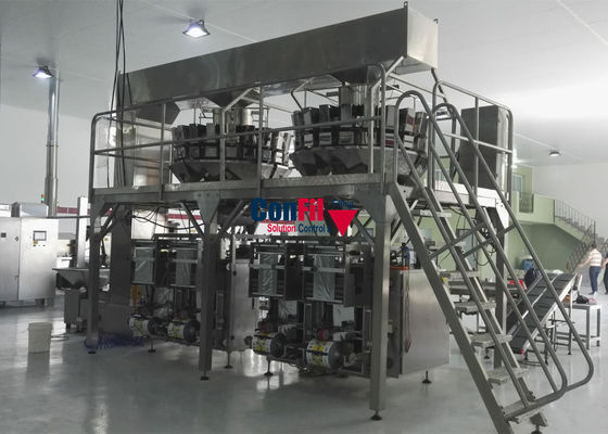 Kopf 10 500 Gramm-vertikale Formen/Füllen/Versiegelnmaschine mit doppelter Wäger-Füllmaschine