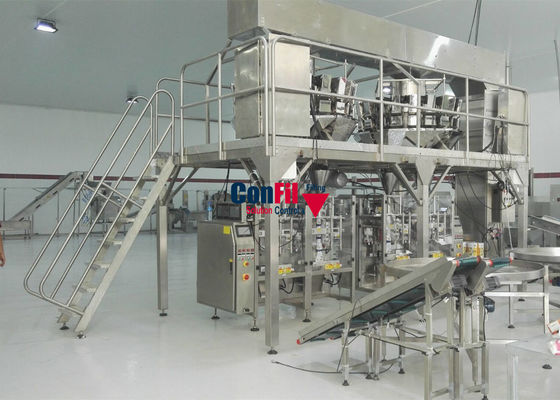 Kopf 10 500 Gramm-vertikale Formen/Füllen/Versiegelnmaschine mit doppelter Wäger-Füllmaschine