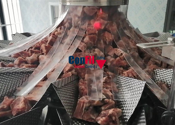 Gefrorenes gewürfelt versieht das automatische Wiegen und Füllmaschine 3500gram mit Rippen