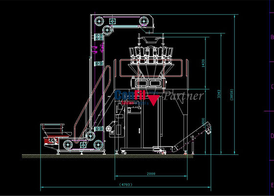 10 Haupt-Multihead Wäger-Verpackungsmaschine für Sun-Blumensamen-Erdnüsse