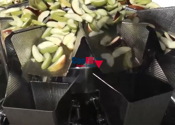 Multihead-Wäger-Verpackungsmaschine für Apple schneidet Frucht-Verpackungssystem VFFS