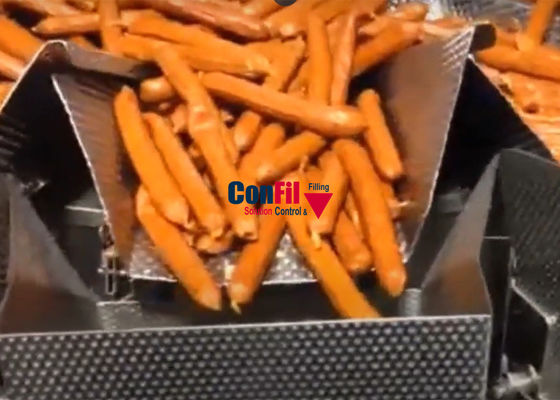 Multihead-Wäger-Verpackungsmaschine für Wurst-Verpackungssystem mit Traysealer-KARTE