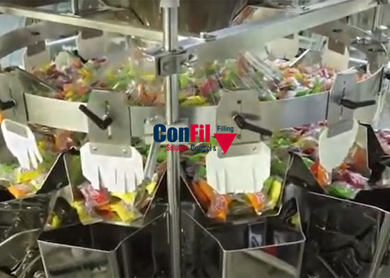 Multihead-Wäger-Verpackungsmaschine für Bonbon-granulierte Produkt-Hochgeschwindigkeitsverpackungssystem