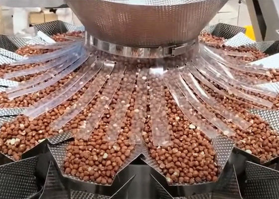 Waage Multihead Multihead-Wäger für Nuss-Mandeln wasserdichte briet die Nuss-Füllmaschine