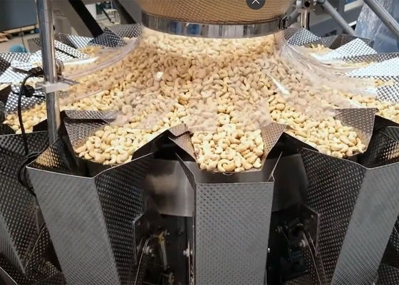 Waage Multihead Multihead-Wäger für die gebratene Nuss-Acajounuss-Füllmaschine wasserdicht