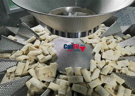 Waage Multihead Multihead-Wäger für die Tiefkühlkost-Frühlings-Rolle, die Füllmaschine zählt